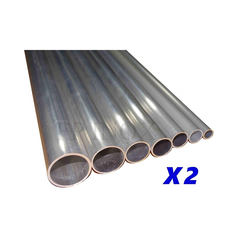 Tube En aluminium anodisé Longueur 1 mètre vendu en ( Lot de 2 )